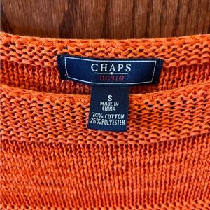 Chaps Orange Boat Neck Sweater